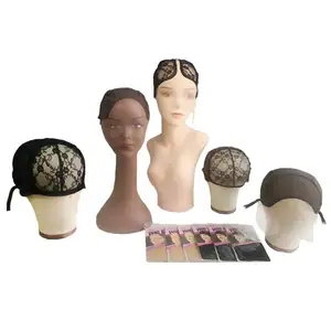 Dome Wig Caps For Making Wigs ,human hair Wig Liner Cap Snood Nylon Stretch Mesh In 3 Colors Weaving caps