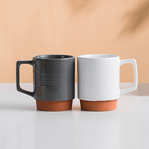 Custom logo Ceramic Mug Household Water Cup Minimalist Green Coffee Mug - Product Image 6