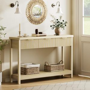 Console moderne en bois SENYU avec étagère de rangement pour entrée et salon - Product Image 1