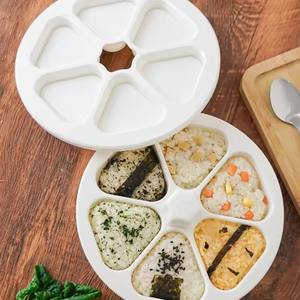 Moule à bento triangulaire japonais, moule à <span class=keywords><strong>sushi</strong></span> DIY 6 en 1, outils pour faire des pains au nori, des riz, ensemble de <span class=keywords><strong>sushi</strong></span>, outils de cuisine - Product Image 4