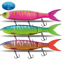 Matériel de pêche japonais en acier inoxydable multi-sections, appât vivant imprimé Luya, coulant/flottant, 370 mm, pour la perche à bouche dorée de la baie