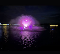 Fuente de Agua Personalizada con Programa de Proyección Láser, Iluminación y Espectáculo de Agua Danzante para Plazas