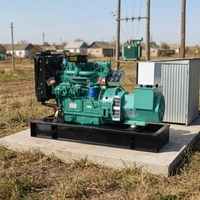 Groupe électrogène diesel Ricardo 30 kW triphasé 50 Hz à châssis ouvert, groupe électrogène diesel robuste pour chantier de construction