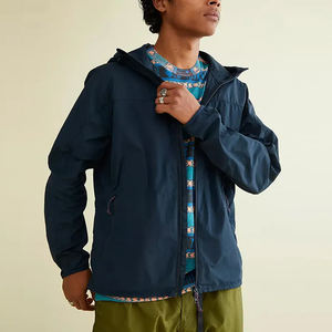 Veste coupe-vent décontractée pour hommes personnalisée OEM Protection coupe-vent d'automne avec col montant en toile imperméable coupe-vent - Product Image 5