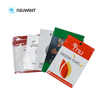 Petit emballage de sachet en feuille d'aluminium thermoscellée en plastique de qualité alimentaire imprimé sur mesure, sac de pochette en mylar plat avec joint 3 faces