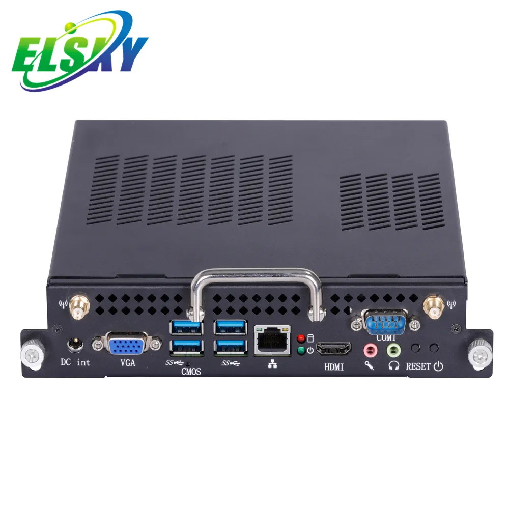 Sıcak satış OPS-C i3 i5 i7 Mini PC Linux windows VGA hd-mi 4K @ 60hz H310 yonga seti I5 9500 altı çekirdekli 3.0G 12V 19V