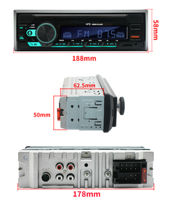 Radio Estéreo para Auto de Un Solo DIN, Transmisor FM, 2 USB de Carga Rápida, 7 Colores RGB, BT, AUX, Reproductor de <span class=keywords><strong>MP3</strong></span> para Auto - Product Image 5