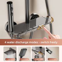 Meilleure vente en stock : Ensemble de douche thermostatique à touches piano, 4 modes, 4 sorties, jet doux, chromé – Le favori d'Europe et d'Amérique
