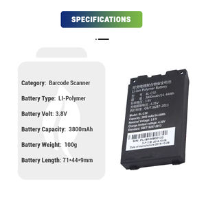 Revolbat 하이 퀄리티 리튬 이온 3.8V 3800mAh 교체 배터리 BL-C50 C5000L C5000 <span class=keywords><strong>2D</strong></span> RFID 바코드 스캐너 용 - Product Image 3