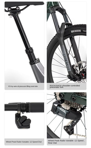 VTT CYCTRAC EM19 économique, 12 vitesses, moteur central 250W, cadre en fibre de carbone étanche IPX6, roues de 27,5 pouces, EM19 85Nm - Product Image 4