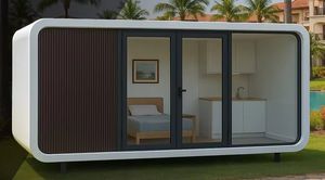 Cabine Apple en acier coloré, maison mobile, séjour en plein air, chambre de célébrité, chambre panoramique en verre, camping, <span class=keywords><strong>villa</strong></span>, chambre intégrée - Product Image 2