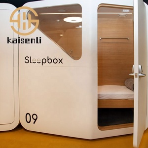 High End Electronic Coded Lock Smart Sleepbox With <b>Single</b> <b>Bed</b> 2 Door Youth Hostel Capsule Hotel Sleeping Pods & Stable W - Product Image 1
