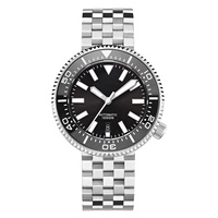 En gros 1 pièces logo personnalisé haute quantité faible quantité minimale de commande 1000m nh35 Rondelle mécanique automatique plongée plongeur en acier montre homme à vendre