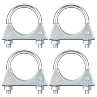 Collier de serrage métrique pour tuyau d'échappement en acier au carbone galvanisé, compatible OEM, pour fixation droite