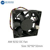 Ventilateur axial DC AM9232H12B 92x92x32mm 9232 12V 24V 48V avec moteur à roulement à billes simple ou double 5500 tr/min