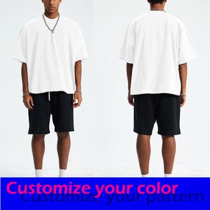 Camiseta Negra de Manga Corta para Hombre de 100% Algodón de 260 GSM, Corte Holgado y Ancho de Tejido de Punto Grueso - Product Image 3