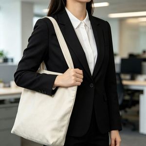 Sac fourre-tout en toile de coton 12 oz à fermetures multiples sécurisées pour le bureau, l'école, imprimé sur mesure - Product Image 3