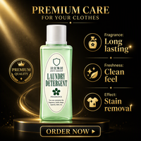 Lessive liquide OEM vert menthe en format grand format, parfum longue durée, fraîcheur, produits de nettoyage