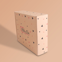 Boîte en carton ondulé personnalisée avec logo, emballage pliable pour bijoux, cosmétiques, impression, boîte cadeau en papier pour expédition
