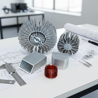 Barre d'extrusion en aluminium, dissipateur thermique tubulaire 30W, profil de dissipateur thermique en aluminium 8Xxx, soudage, pliage, anodisation, découpe, européen