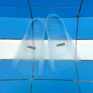 2026 yeni Model şeffaf görünmez profesyonel yüzme gaz kauçuk palet ücretsiz yüzme yüzgeçleri kurbağa ayakkabı kısa bacak palet - Product Image 3