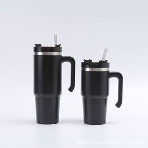 Gobelet isotherme de voyage pour voiture 20oz 30oz, tasse à double paroi avec couvercle et paille antidérapante pour le bureau - Product Image 6