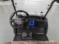 Voiturette de golf électrique tout-terrain robuste 4 places, buggy de golf surélevé avec kit d'éclairage d'ambiance LED complet pour villas et attractions touristiques