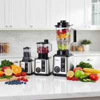 BARDEFU 6 en 1 8 en 1 SILVER CREST Blender 3L 4l 9500W Mixeur puissant, robot culinaire, machine à mélanger