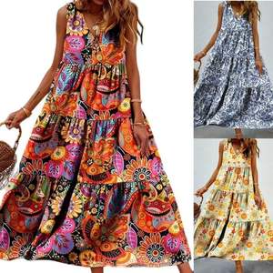 Robes florales sexy pour femmes de haute qualité à bas prix, vêtements décontractés à la mode pour femmes, liquidation de stock, vente en gros mixte - Product Image 5