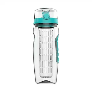 Tritan פירות Infuser לימון 32 oz בקבוק מים חם למכור פלסטיק לא ישים עבור רותחים מים מותאם אישית עם מכסה אביזרים