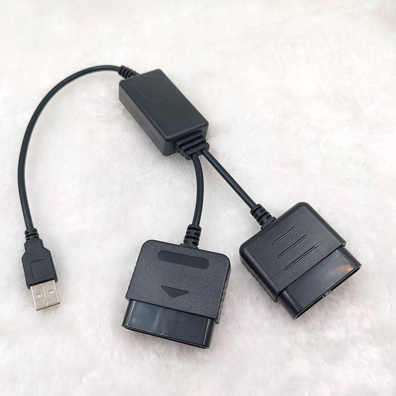Noir -- USB A à 2 PS Câble
