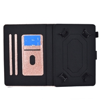 Étui universel pour tablette 10 "pouces Bling Glitter Wallet Étui en cuir Sparkle Stand Cover pour tablette