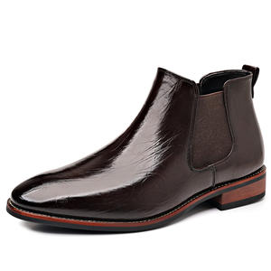 Bottes Chelsea pour hommes, style anglais, bottes en cuir rétro grande taille, bottes Martin anglaises - Product Image 2