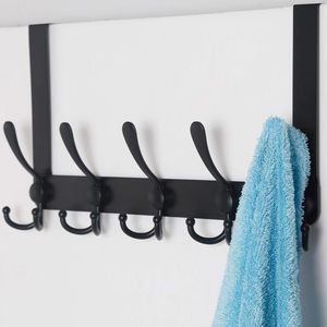 Ganchos de Pared Blancos, 5 Ganchos Triples Verticales de Metal para Colgar sobre la Puerta, para Abrigos, Toallas, Sombreros, Chaquetas, Mochilas, Bolsos - Product Image 4