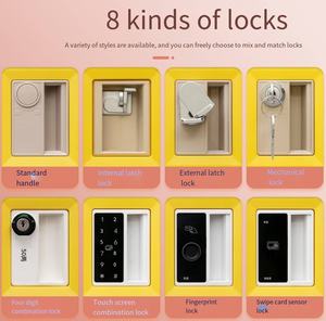 <span class=keywords><strong>Casier</strong></span> de rangement <span class=keywords><strong>empilable</strong></span> en <span class=keywords><strong>plastique</strong></span> avec design multicolore pour école, bureau, salle de sport, maison, armoire modulaire durable, stockage sécurisé - Product Image 3