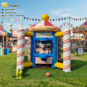 Commercial 4 in 1 Carnival Inflatable Interactive Game Station Tic Tac Toe Dart <strong>Throwing</strong> Carnival Booth for Party Rental - Product Image 3