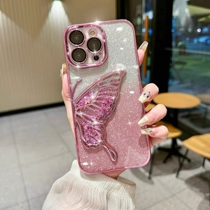 Funda Protectora para Teléfono Móvil con Diseño de Mariposa y Purpurina, 2 en 1, con Recubrimiento Electrolítico, para iPhone 17 16 15 14 13 Pro Max - Product Image 5