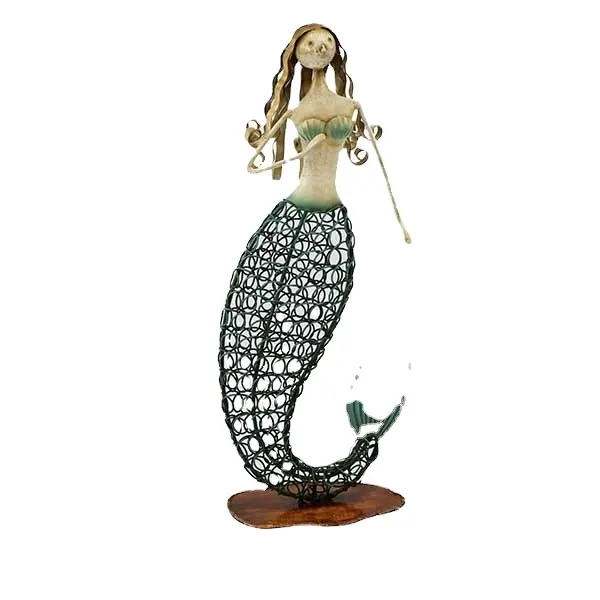 Ocean Style Mermaid figurine Metal iron Home Decoration