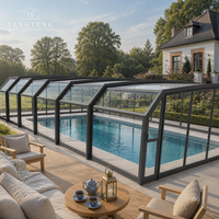 Véranda mobile en verre en gros, conçue pour résister à la corrosion et facile à installer pour les jardins, les patios et les balcons