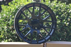 Jantes SYAC neuves E46 M3 CSL E36 E38 E39 5x120, <span class=keywords><strong>18</strong></span> pouces, en alliage d'aluminium, finition noir mat, multi-branches, pour voitures de tourisme. - Product Image 4