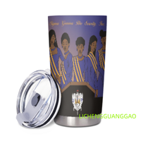 Gobelet isotherme personnalisable OES Sororities 20oz en acier inoxydable, tasse à café de voyage avec couvercle, logo personnalisé