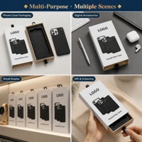 Boîte à tiroir en carton personnalisée avec insert en EVA, étui coulissant, impression de logo pour l'emballage d'étuis de téléphone