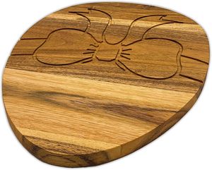 Egg Shaped Wood Cutting Board Dishwasher Safe 1.5cm Thick Serving Platter <b>Kitchenware</b> for Easter Holiday Decoration - Product Image 3