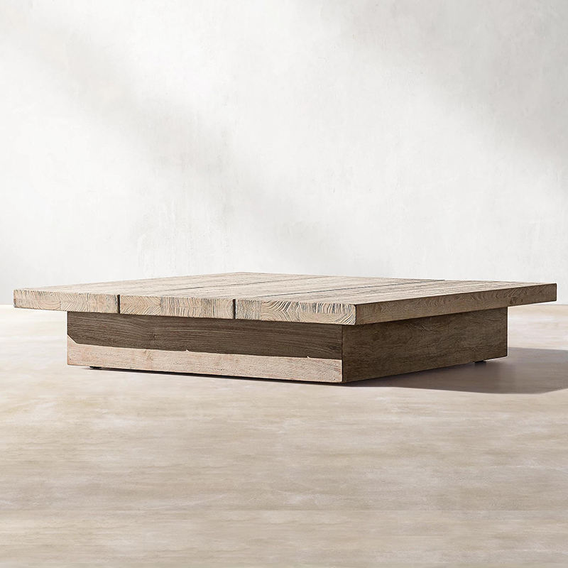 โต๊ะกาแฟทรงสี่เหลี่ยมขนาด 100*100ซม.--ไม้สัก