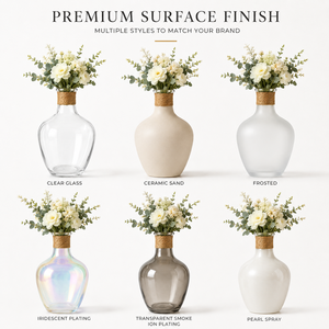 Jarrón de Vidrio Transparente Envuelto en Ratán, Florero Grande para Decoración de Mesa de Boda y Hogar, Proveedor Mayorista, Exportación - Product Image 5