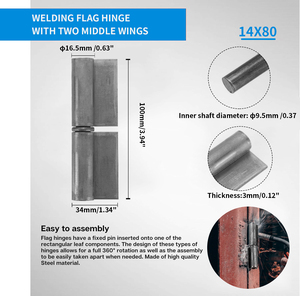 Bản Lề <span class=keywords><strong>C</strong></span>ửa Chất Lượng Cao Nhà Máy Bán Phụ Kiện Hàn <span class=keywords><strong>C</strong></span>ửa Kim Loại Bản Lề Thép Không Gỉ - Product Image 2