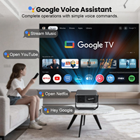 Proyector XNANO Certificado por Netflix GT350 Android 14 Google TV 1080P de Alto Lumen, Proyector Inteligente para Interiores y Exteriores con Enfoque Automático