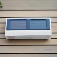 Lampe solaire de gouttière 9LM 6 LED 2025, blanc chaud, pour jardin, porte, garage, maison