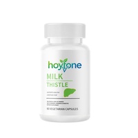 Ekstrak Milk Thistle 300mg Label Pribadi OEM untuk Dewasa, Kapsul Ekstrak Pueraria Silymarin 80% Antioksidan Bebas Gluten untuk Mendukung Kesehatan Hati