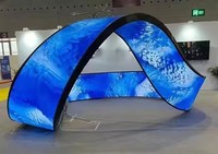 Écran d'affichage flexible cylindrique incurvé circulaire de module souple capacitif d'intérieur de P4 320X160mm LED